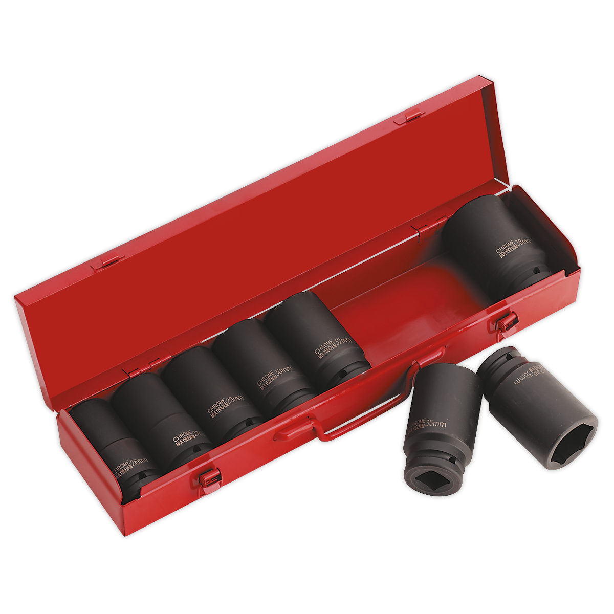 Sealey AK80/9M Impact Socket Set 8pc 3/4"Sq Drive Deep Metric