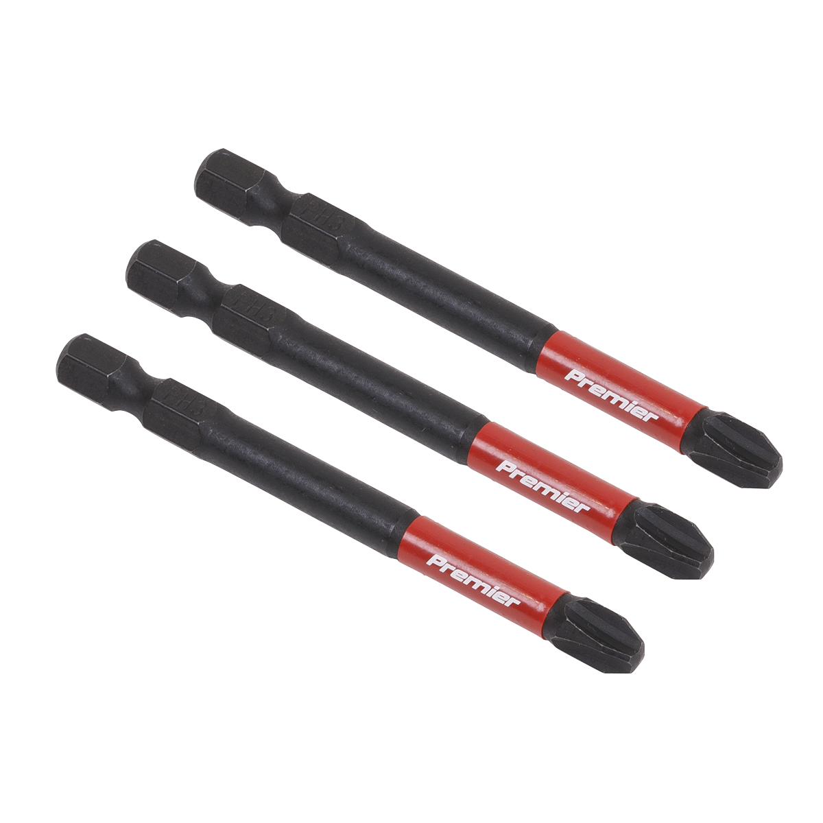 Sealey AK8256 Phillips #3 Impact Bits 75mm 3pc