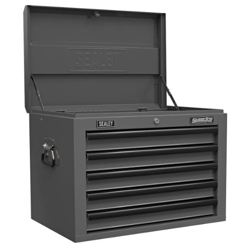 Sealey AP26059TG Superline PRO Topchest 5 Drawer - Grey/Black