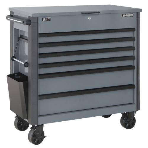 Sealey AP366G Tool Trolley 6 Drawer - Grey