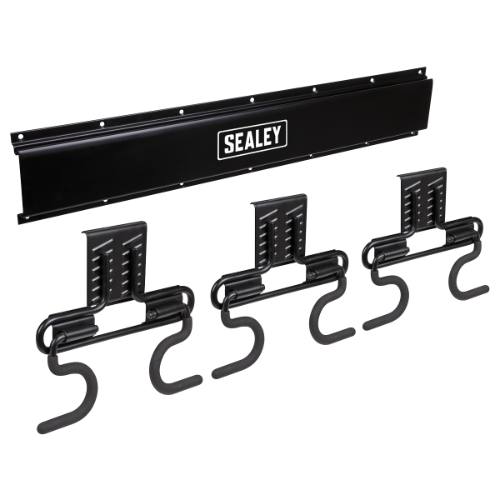 Sealey APHKIT4 Wall Mounting Storage Rail with 6 Hooks