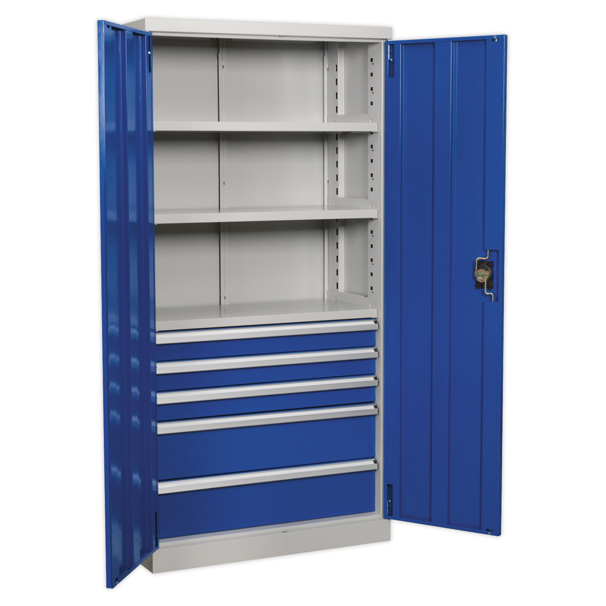 Sealey APICCOMBO5 APICCOMBO5 Industrial Cabinet 5 Drawer 3 Shelf 1800mm