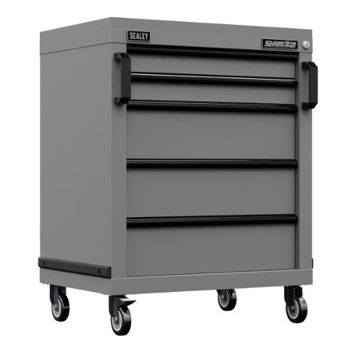 Sealey APMS34BE Superline PRO Black Edition Modular Mobile Cabinet 5 Drawer 650mm