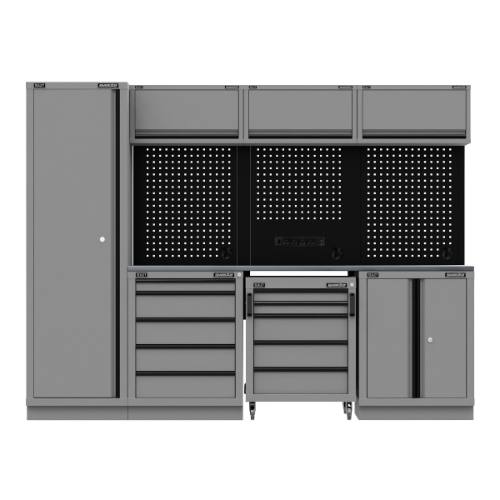 Sealey APMSBESTACK02SS Superline PRO Black Edition Storage System with Stainless Worktop 2.64m