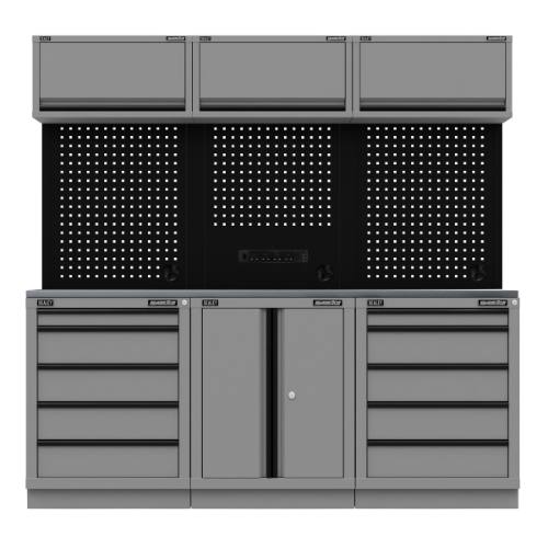 Sealey APMSBESTACK04SS Superline PRO Black Edition Storage System with Stainless Worktop 2.04m