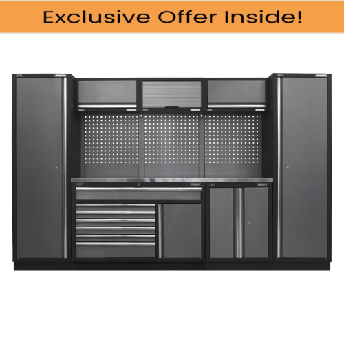 Sealey APMSSTACK13SS Superline Pro 3.24m Storage System - Stainless Steel Worktop