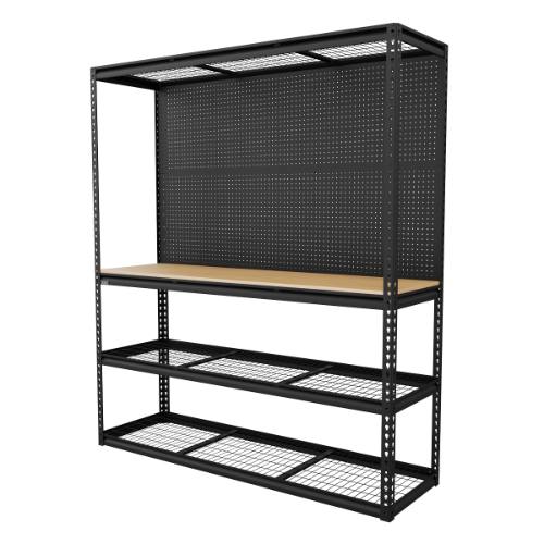 Sealey APMWB1 Heavy-Duty Modular Workbench with Racking & Pegboard 300kg Capacity Per Level