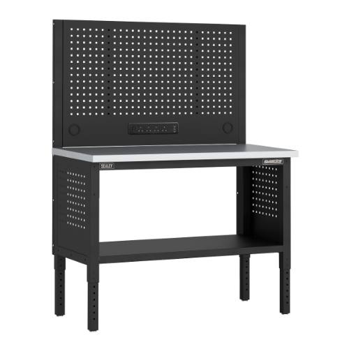 Sealey APMWB50COMBOSS Superline PRO Modular Workbench with Pegboard Back Panel Stainless Steel Worktop 1265mm
