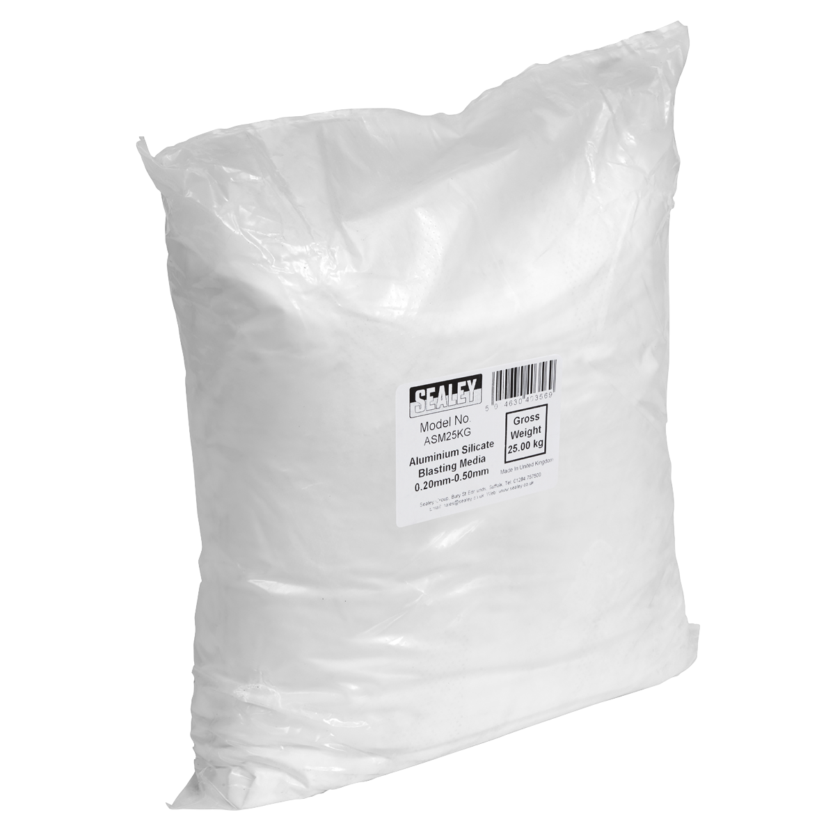Sealey ASM25KG Aluminium Silicate Blasting Media 0.20-0.50mm 25kg