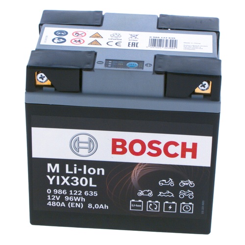 BLIX30L-BSQ Li-Ion Motorcycle Battery 12V 8Ah - 0986122635, 1 Year Warranty