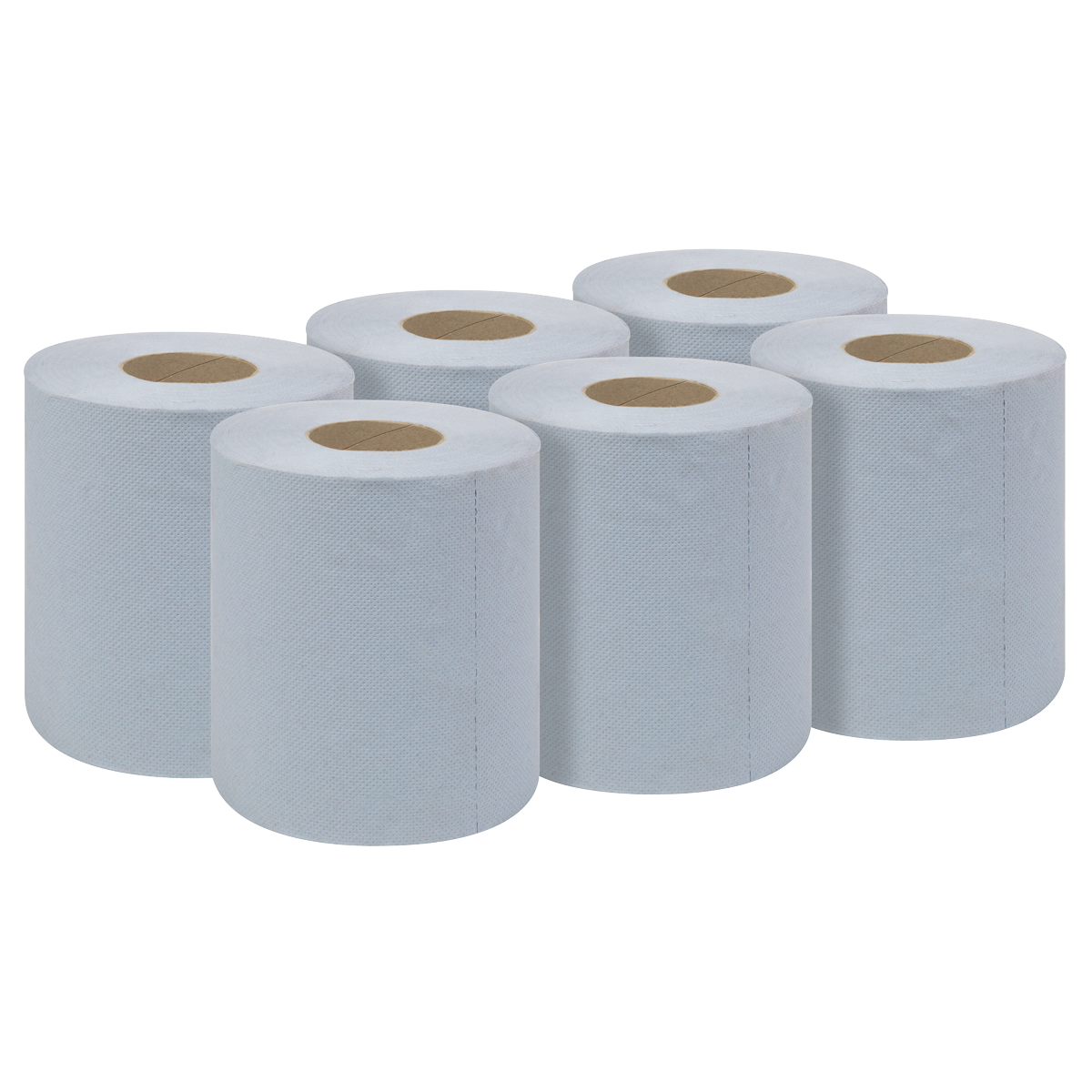 Sealey BLU60 2-Ply Embossed Blue Paper Roll 60m Pack of 6