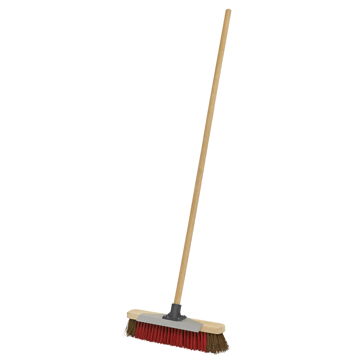 Sealey BM16SC Heavy-Duty Stiff Bristle Broom with Scraper 16