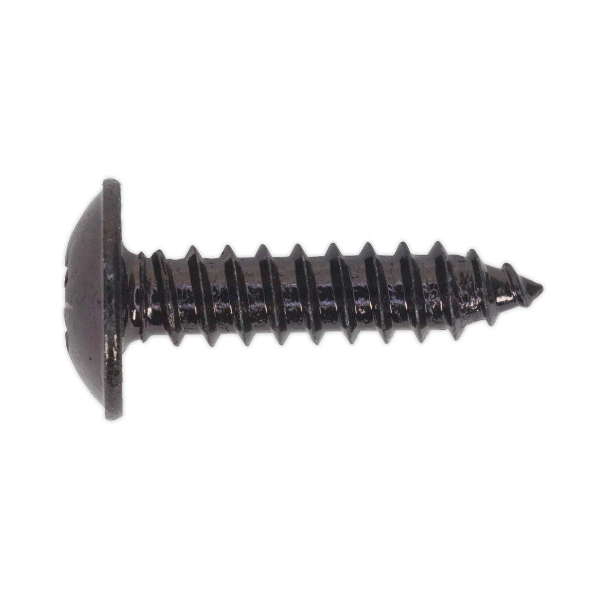 Sealey Self Tapping Screw 4.8 x 19mm Flanged Head Black Pozi Pack of 100