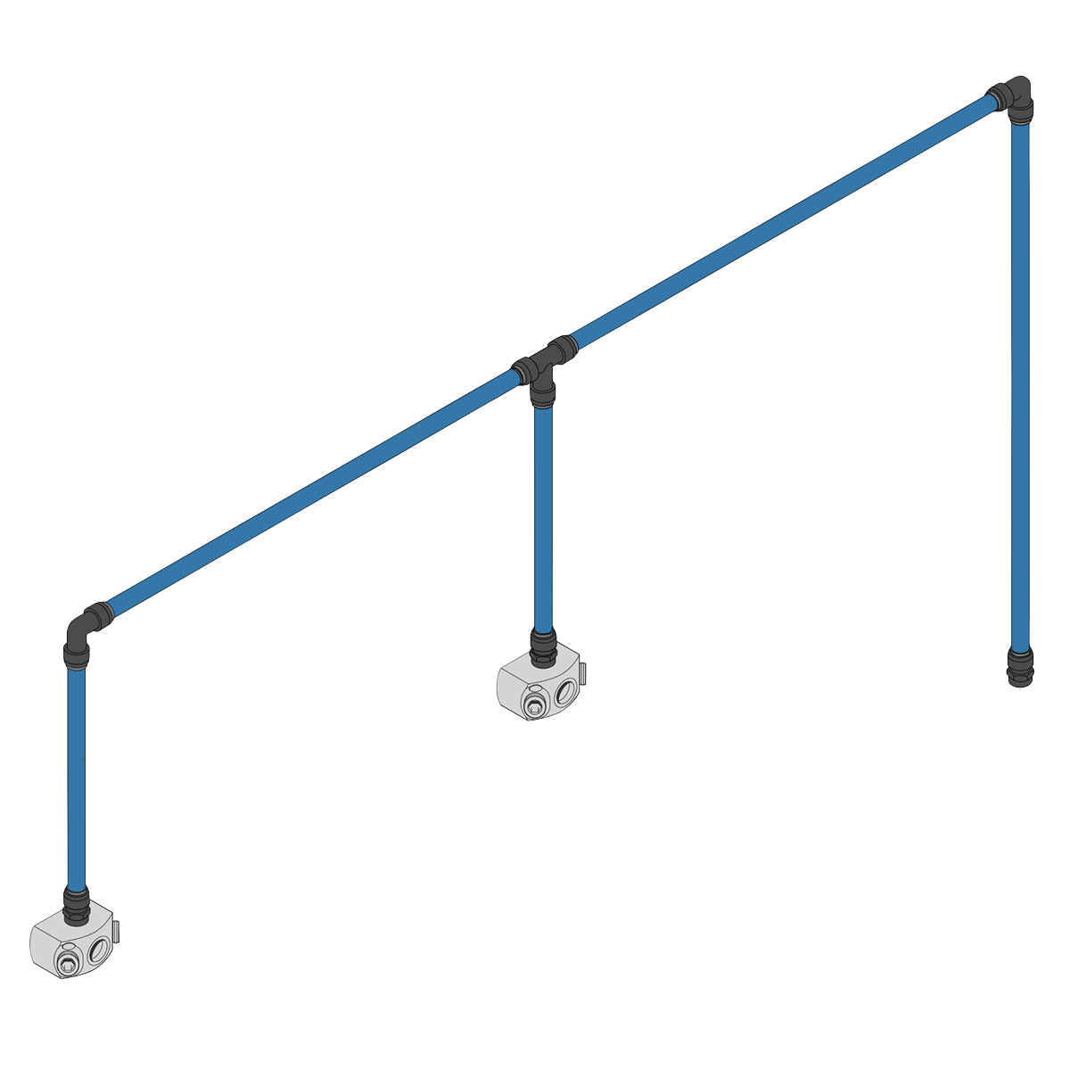 Sealey CASKIT215 John Guest 12m 2-Drop Air Supply System Kit 15mm