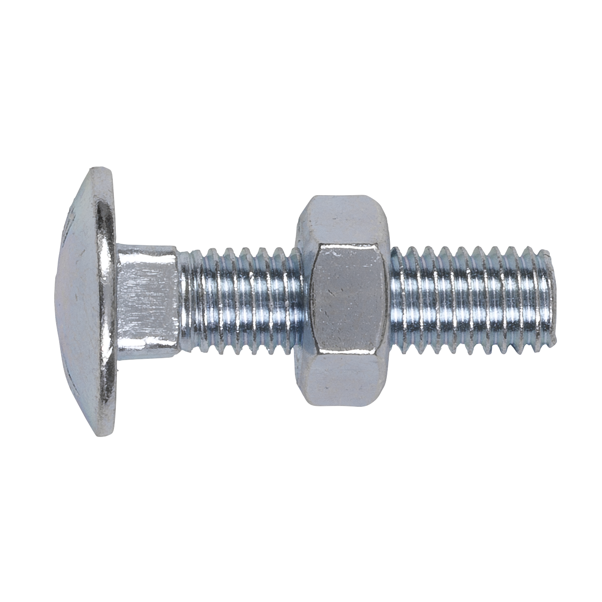 Sealey Coach Bolt & Nut M10 x 40mm Zinc Pack of 50