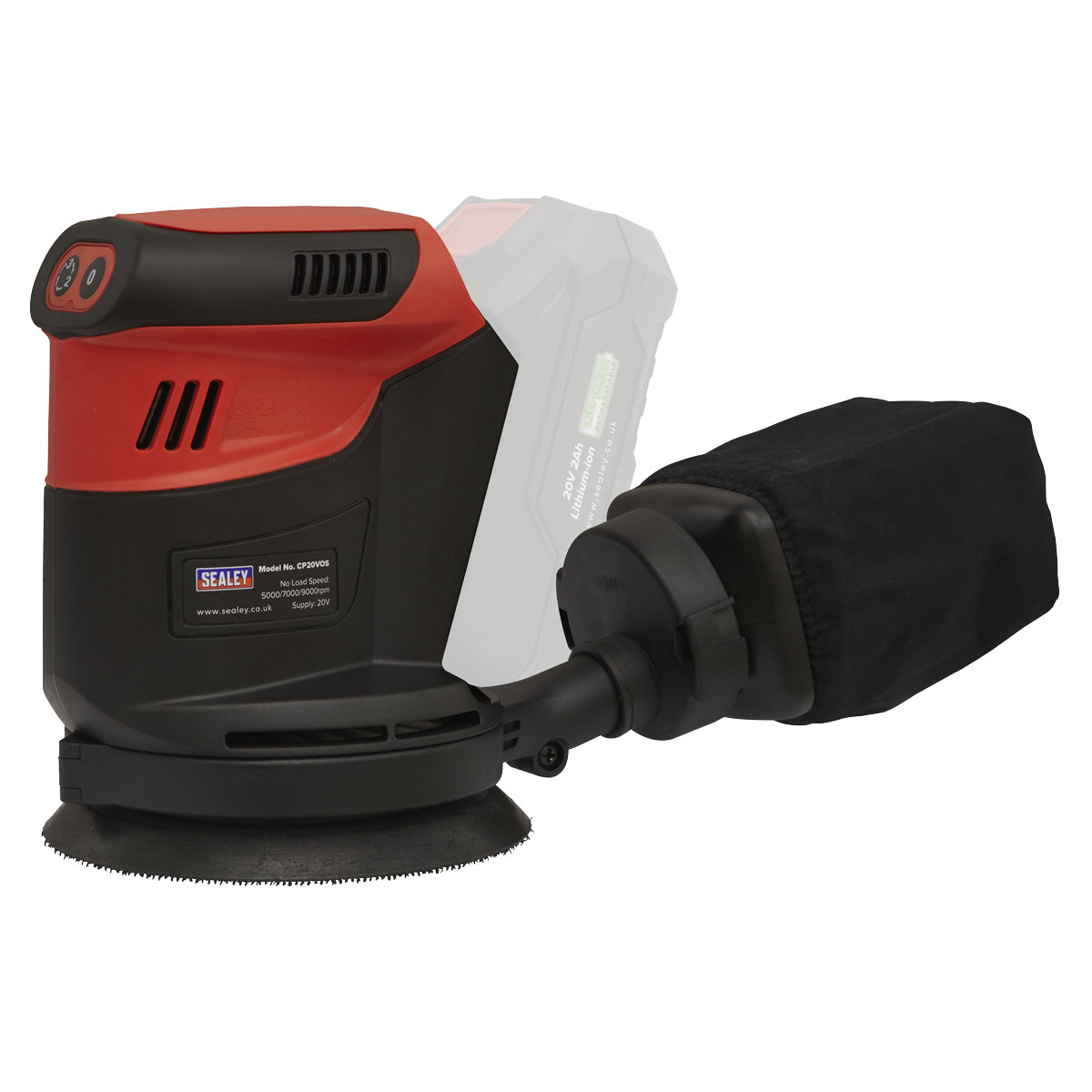 Sealey CP20VOS Orbital Palm Sander 20V SV20 Series Ø125mm - Body Only