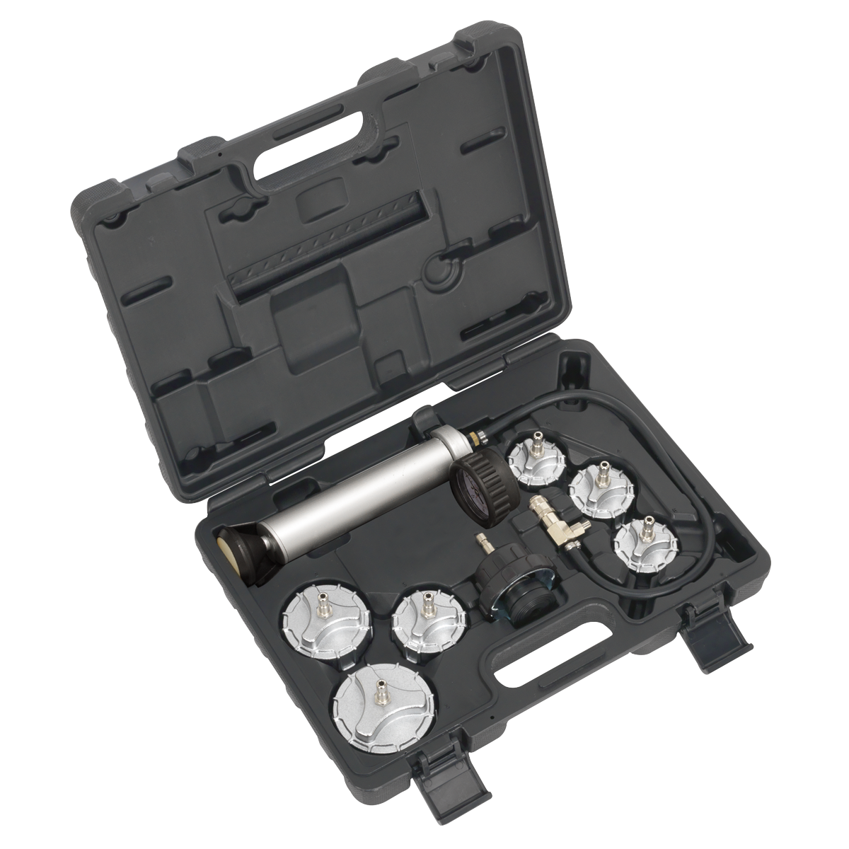Sealey CV0011 Cooling System Pressure Test Kit 7pc - Commercial