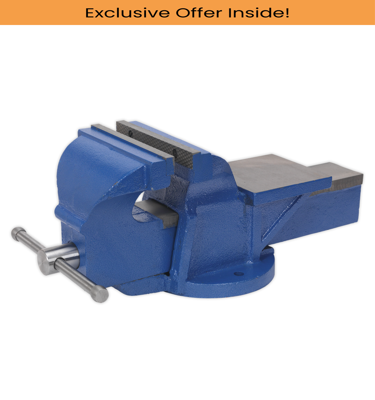 Sealey CV200XT Fixed Base Professional Heavy-Duty Vice 200mm / 8"