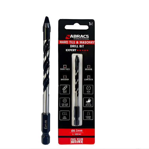 Abracs Hard Tile & Masonry Drill Bit - 4mm - Pack of 1, DBTM040