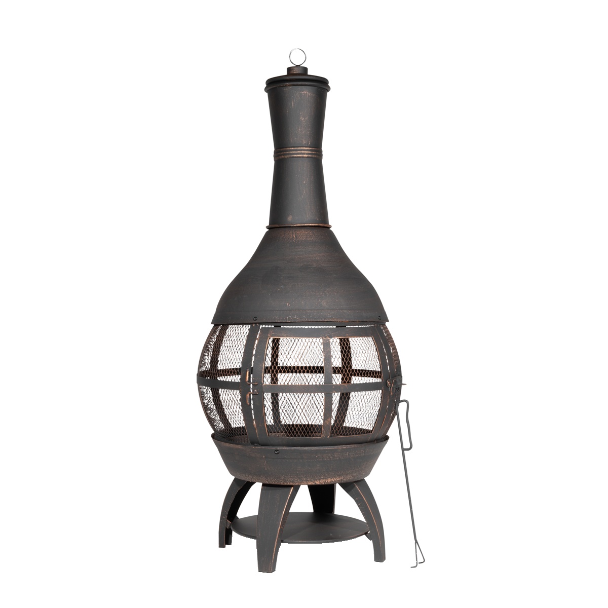 Dellonda DG112 Deluxe 360° Chiminea/Fire Pit/Outdoor Heater - Antique Bronze Finish - DG112