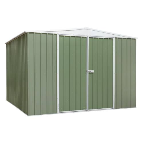 Dellonda DG116 Galvanized Steel Storage Shed with Apex Style Roof 300 x 300 x 220cm - Green