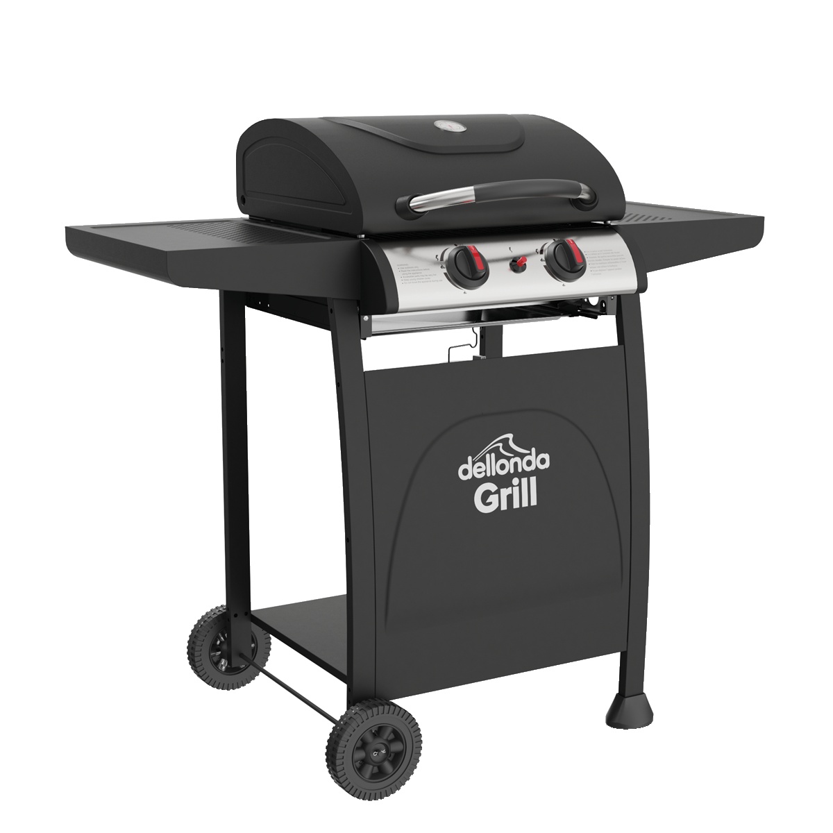 Dellonda DG13 2 Burner Gas BBQ Grill with Piezo Ignition & Thermometer