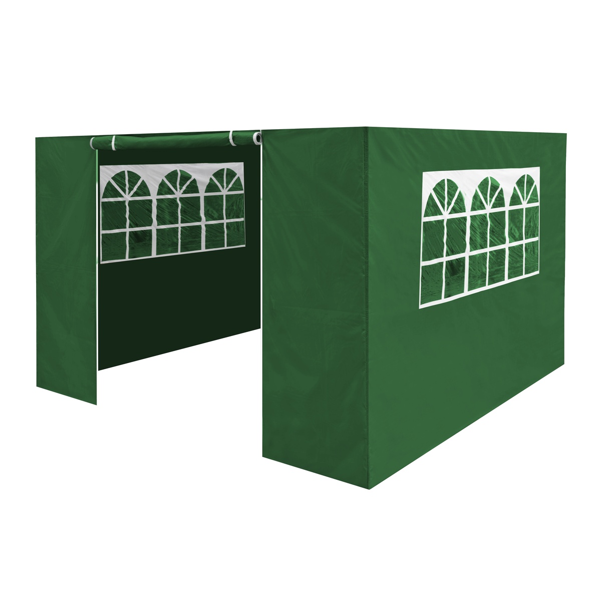 Dellonda DG144 Premium Side Walls/Doors/Windows for Gazebo/Marquee, Fits 2 x 2m Models - Dark Green