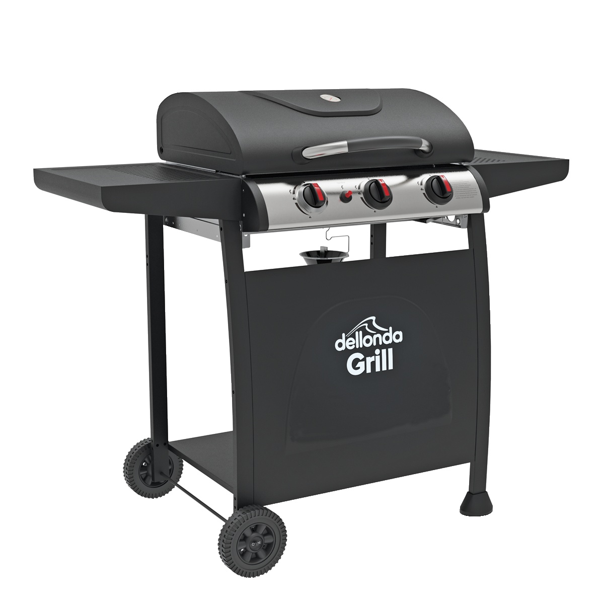Dellonda DG14 3 Burner Gas BBQ Grill with Piezo Ignition & Thermometer