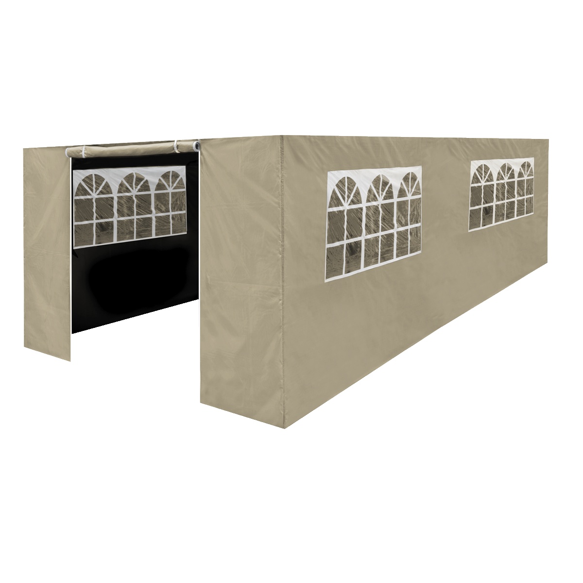 Dellonda DG154 Premium Side Walls/Doors/Windows for Gazebo/Marquee, Fits 3 x 6m Models - Beige
