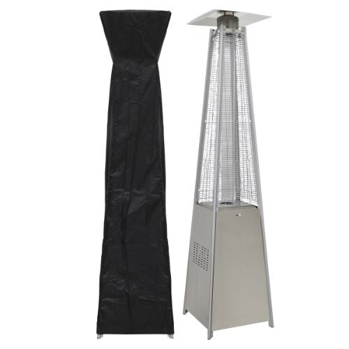Dellonda DG225 Pyramid Gas Patio Heater 13kW for Commercial & Domestic Use, Stainless Steel, Supplied with Cover