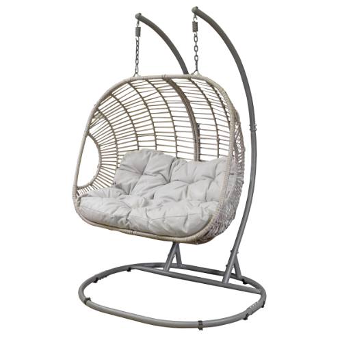 Dellonda DG61 Double Swinging Egg Chair with Cushion