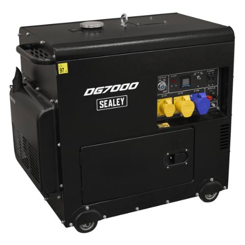 Sealey DG7000 7000W Diesel Generator 4-Stroke Engine 110/230V