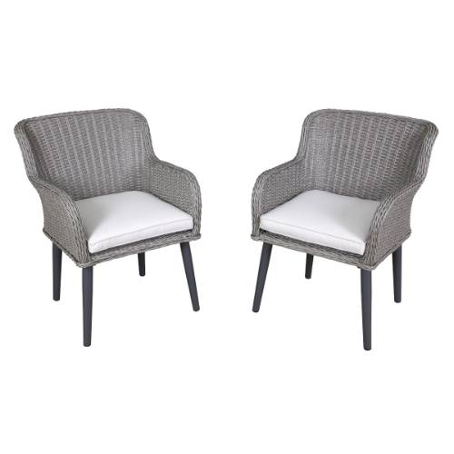Dellonda DG76 Buxton Rattan Wicker Outdoor Chairs Set 2pc