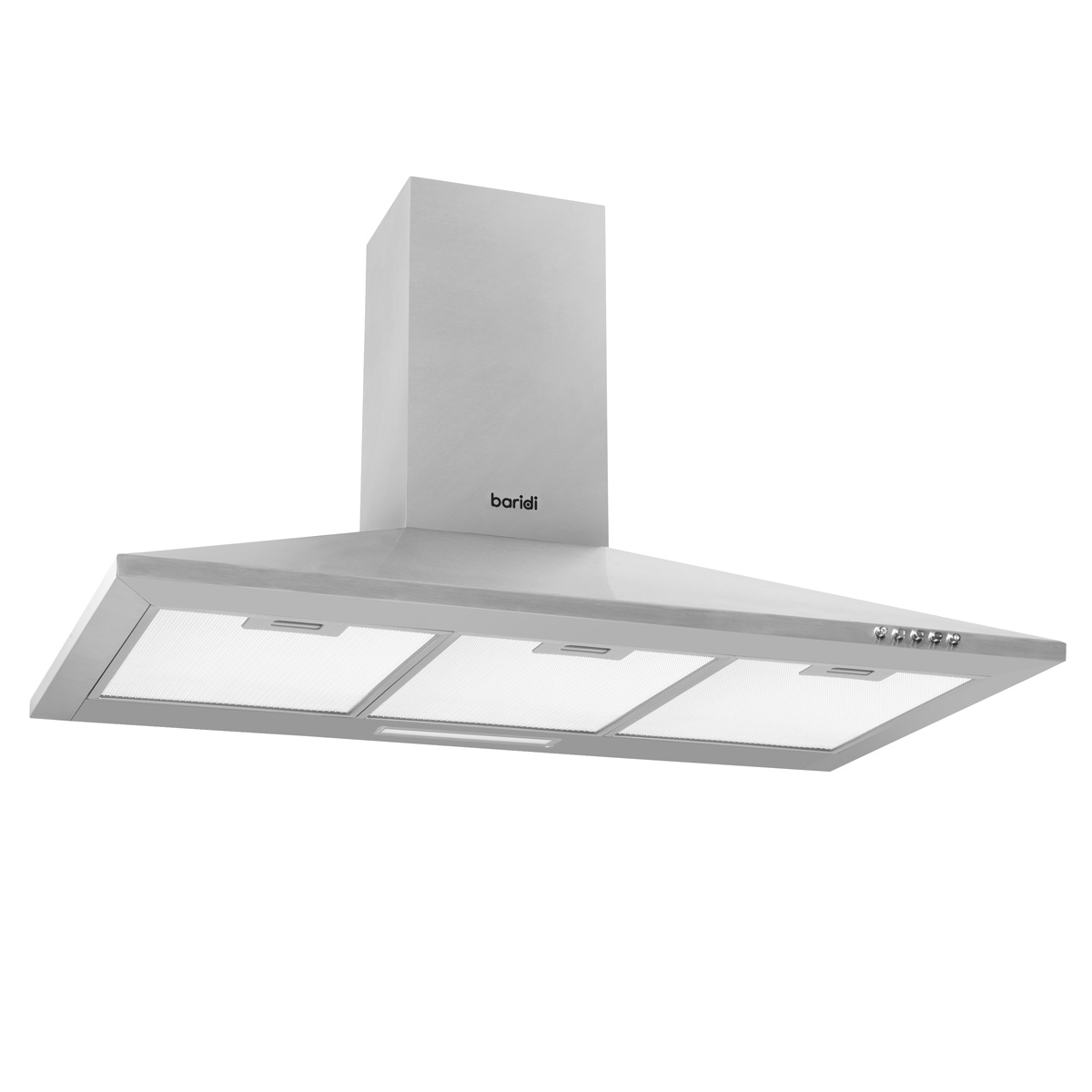 Baridi DH127 Cooker Hood with Carbon Filters 90cm - Stainless Steel