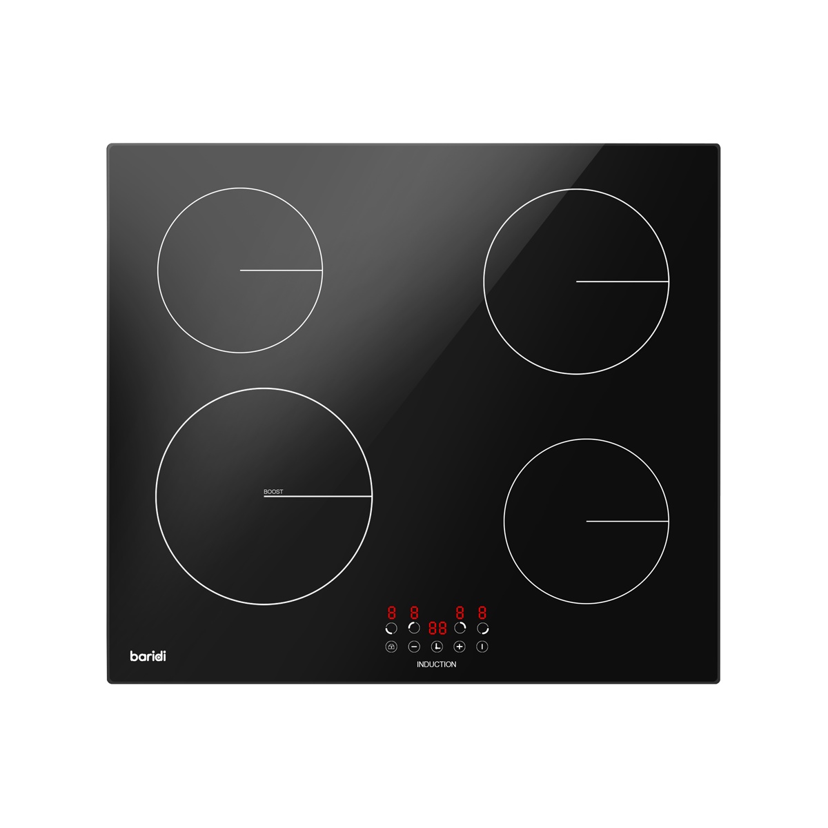 Baridi DH176 Integrated Induction Hob with 4 Cooking Zones 60cm 6800W Output