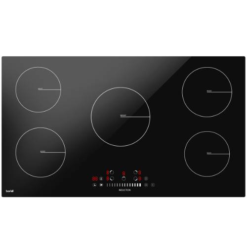 Sealey DH180 Baridi Integrated Induction Hob with 5 Cooking Zones 90cm 9300W Output