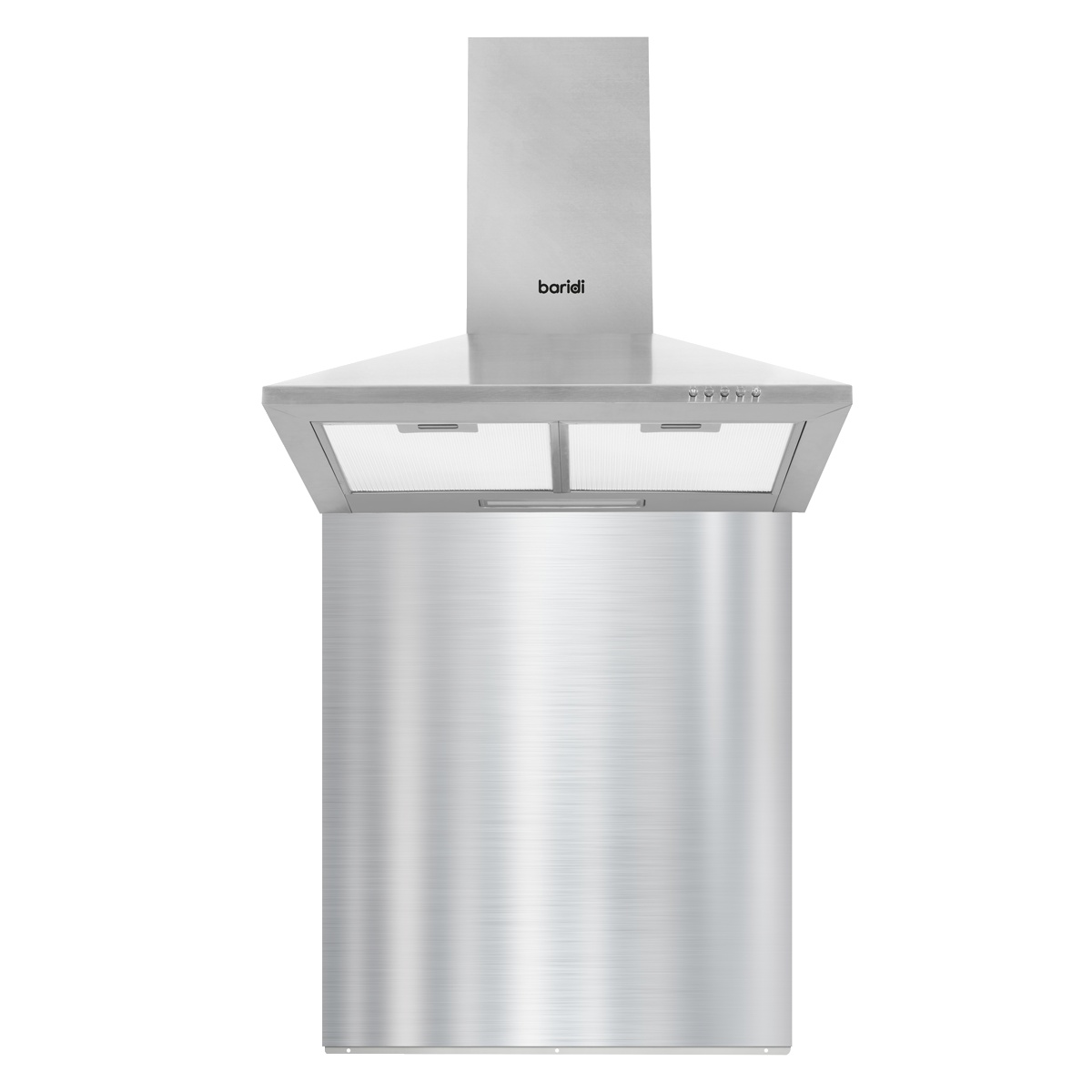 Baridi DH207 Cooker Hood with Carbon Filters & Splashback 60cm - Stainless Steel