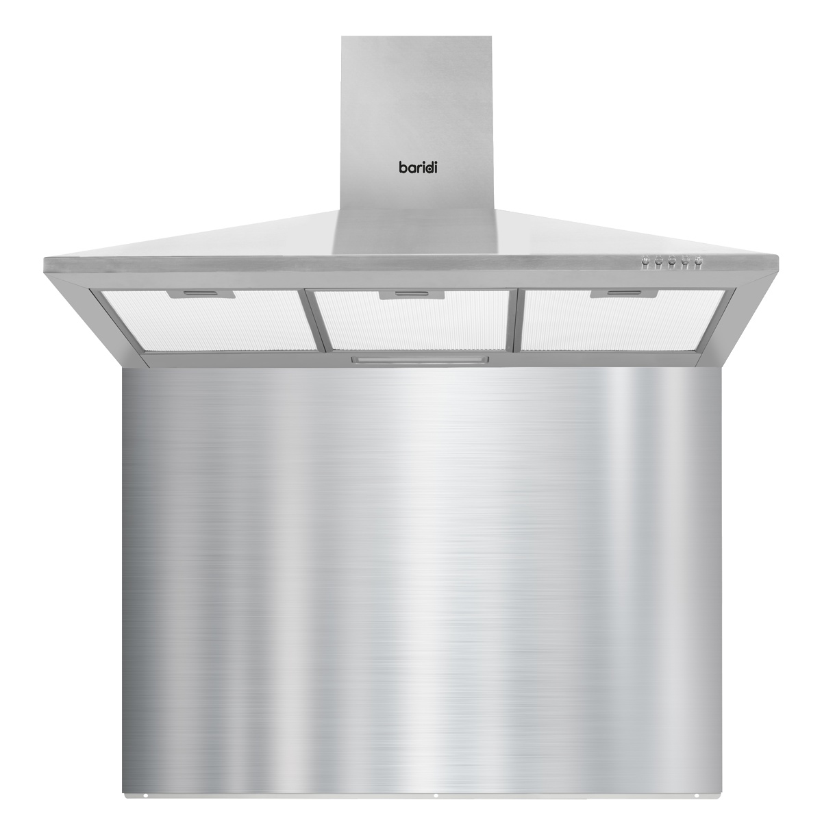 Baridi DH211 Cooker Hood with Carbon Filters & Splashback 90cm - Stainless Steel