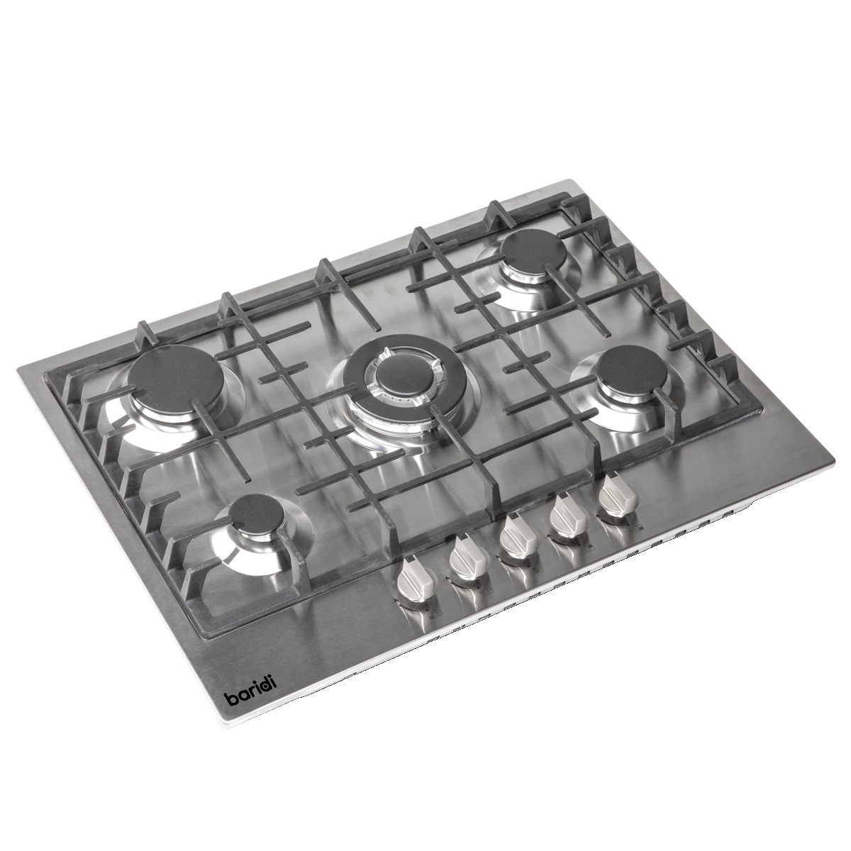 Baridi DH227 Gas Hob with 5 Cooking Zones 70cm - Stainless Steel
