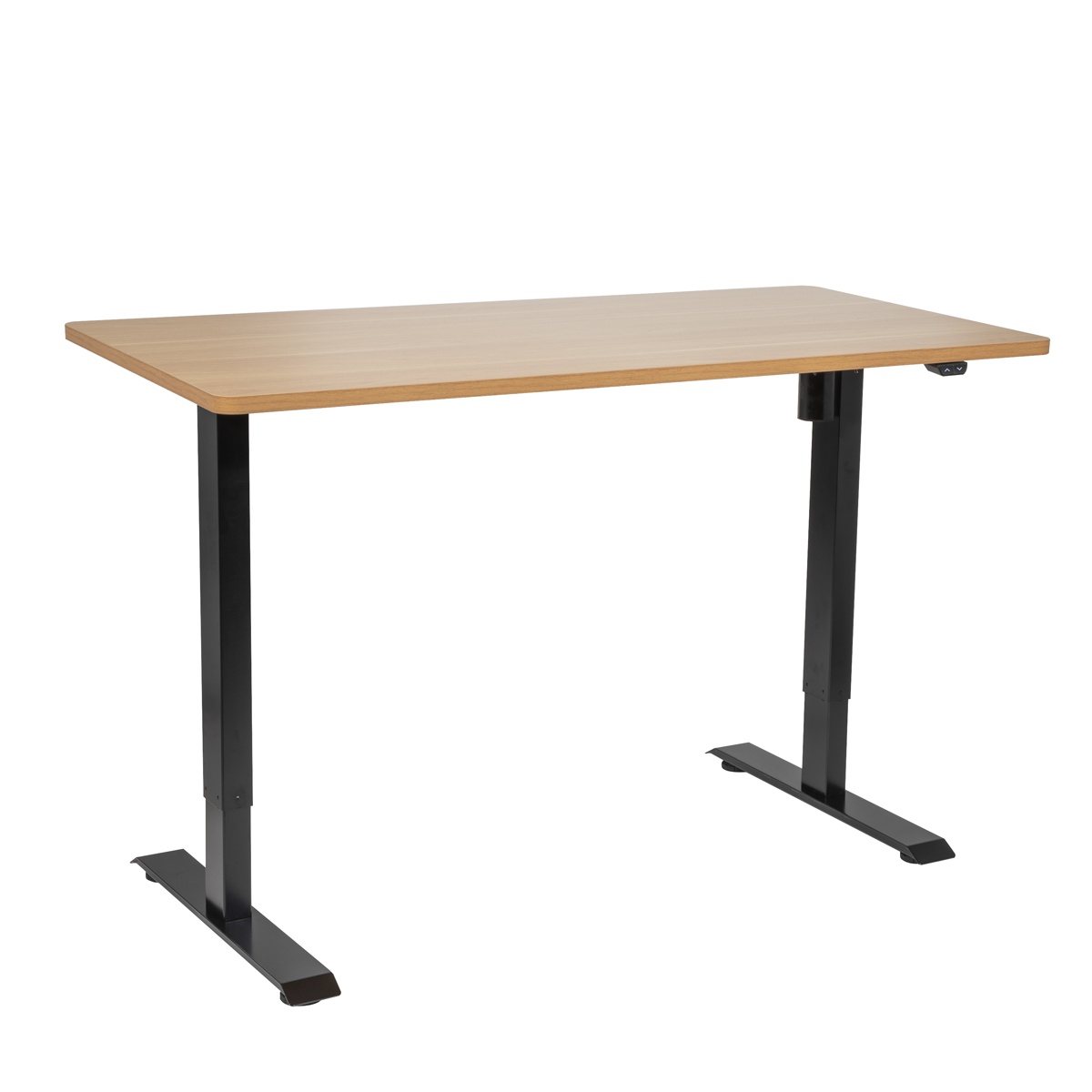 Dellonda DH242 Single Motor Ultra-Quiet Adjustable-Height Electric Sit/Stand Desk - Oak Desktop