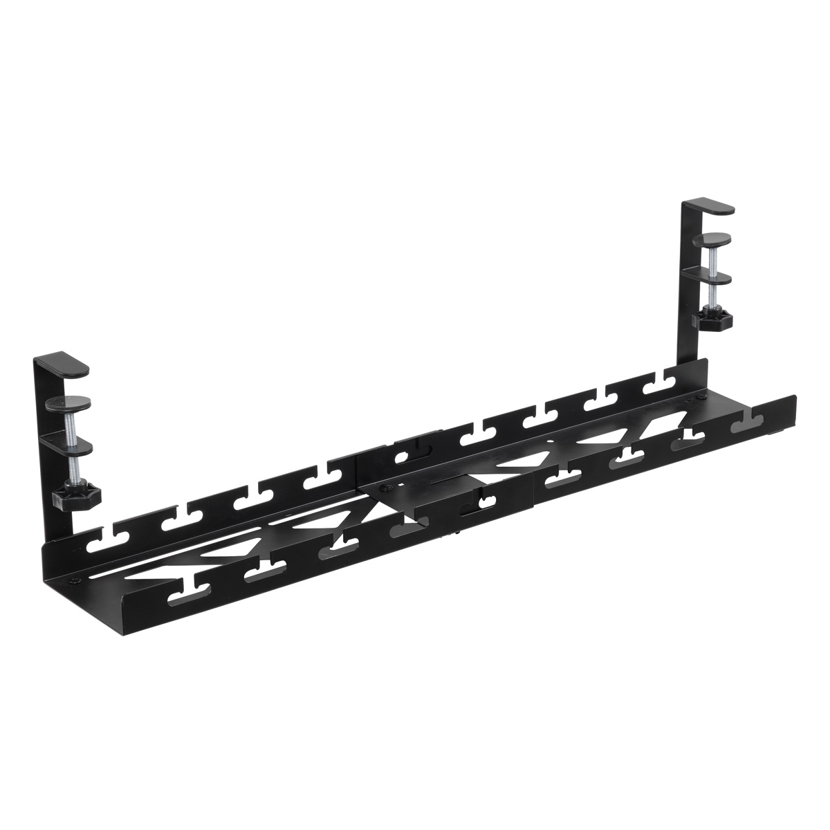 Dellonda DH276 Extendable Cable Management Tray 435/730 x 130 x 190 - Black
