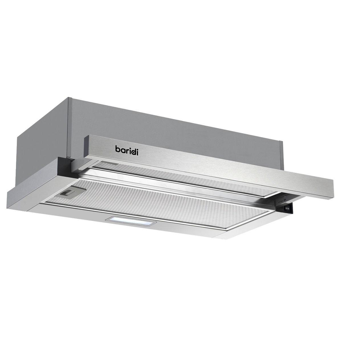 Baridi DH286 Telescopic Cooker Hood with Aluminium Filters 60cm - Stainless Steel