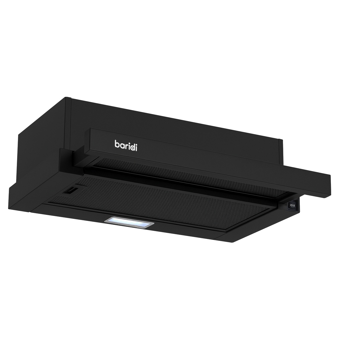 Baridi DH287 Telescopic Cooker Hood with Aluminium Filters 60cm - Black