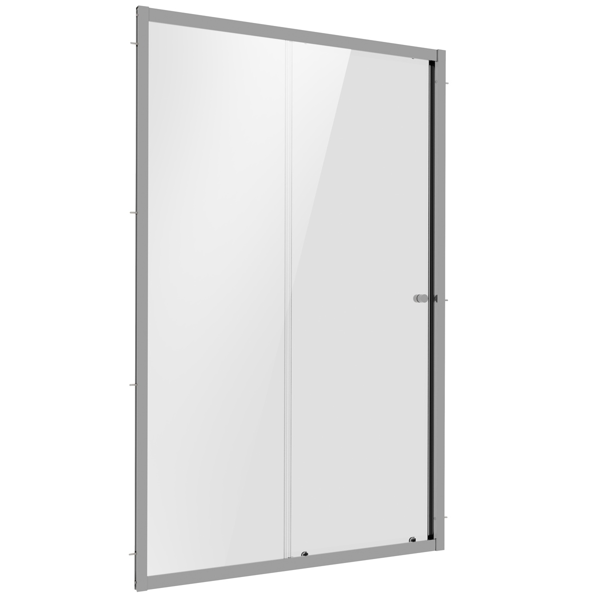 Dellonda DH292 Sliding Shower Door 1000 x 1850mm, 6mm Tempered Glass, Reversible - Chrome