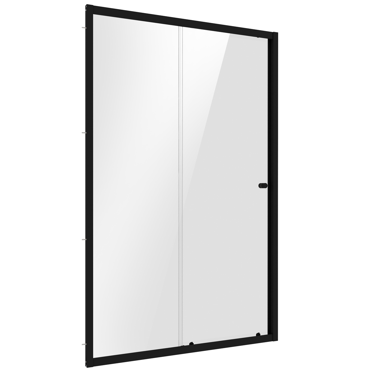 Dellonda DH293 Sliding Shower Door 1000 x 1850mm, 6mm Tempered Glass, Reversible - Black