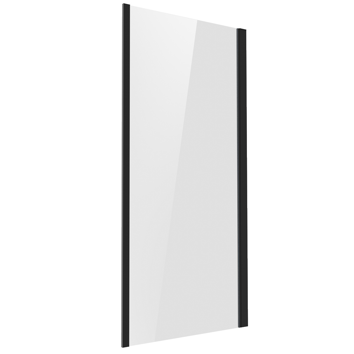 Dellonda DH297 Side Panel for Sliding Shower Doors, 6mm Tempered Glass - Black