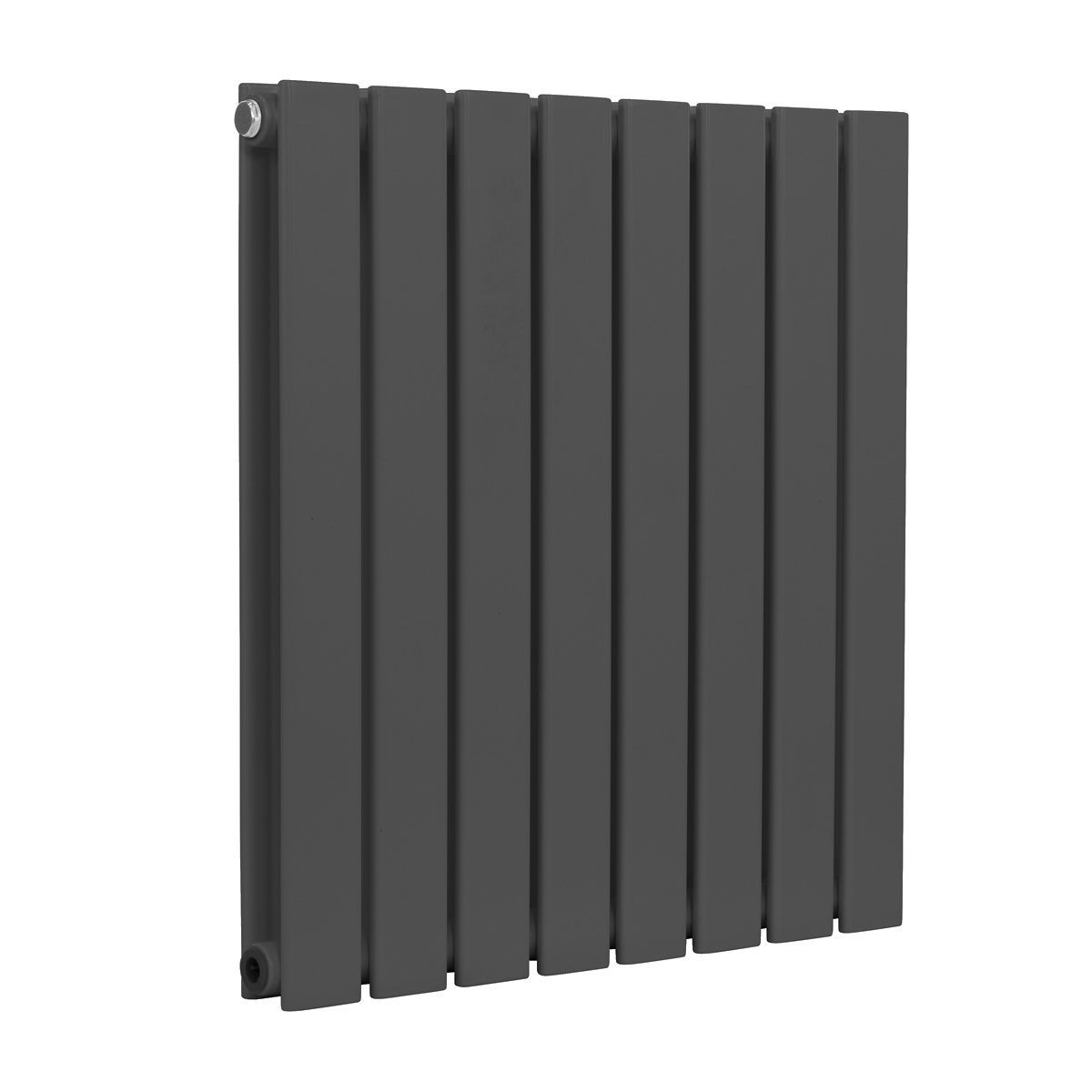 Baridi DH339 Horizontal Radiator Contemporary Double Flat Panel Design 600 x 560mm – Anthracite
