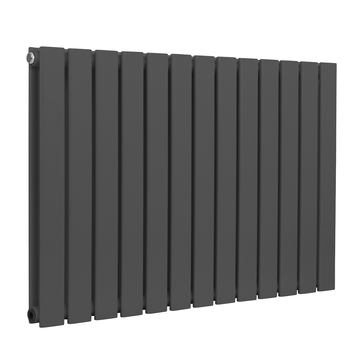 Baridi DH341 Horizontal Radiator Contemporary Double Flat Panel Design 600 x 910mm – Anthracite