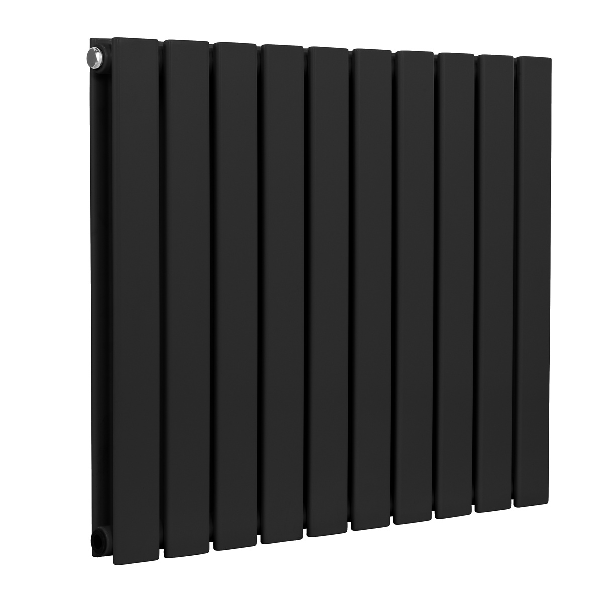 Baridi DH345 Horizontal Radiator Contemporary Double Flat Panel Design 600 x 700mm – Black