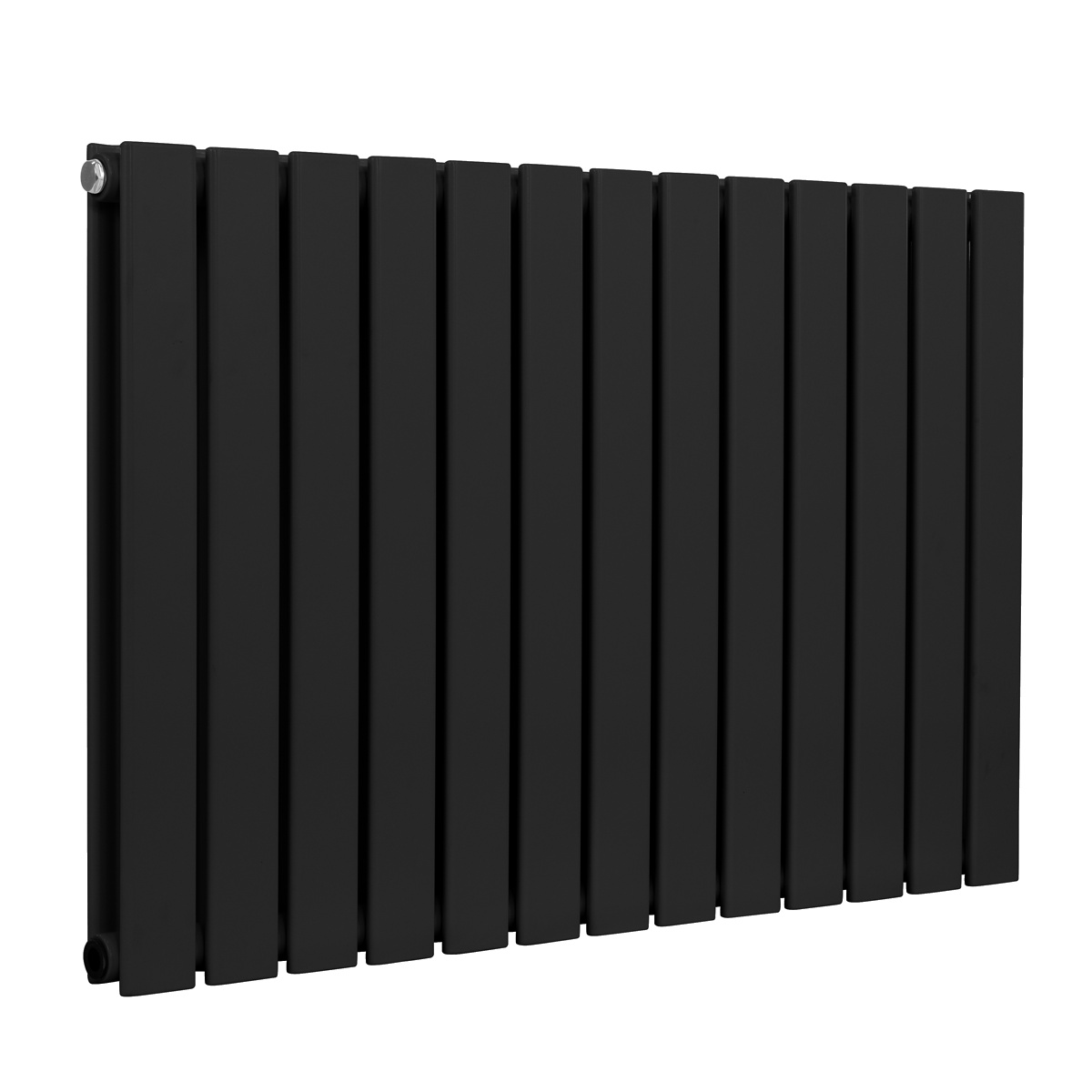Baridi DH346 Horizontal Radiator Contemporary Double Flat Panel Design 600 x 910mm – Black